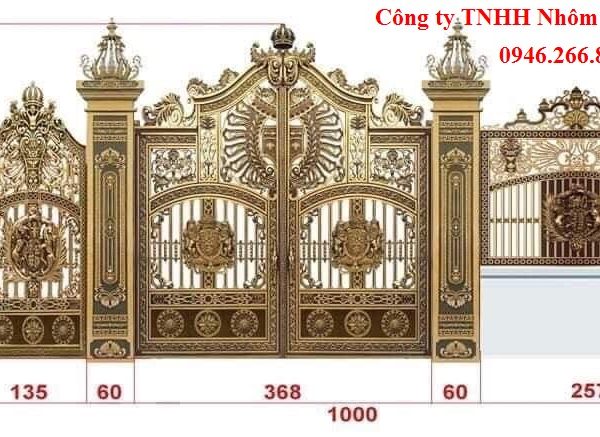 Cổng nhôm đúc Nam Định 15- Mẫu cổng nhôm đúc đẹp nhất năm 2022