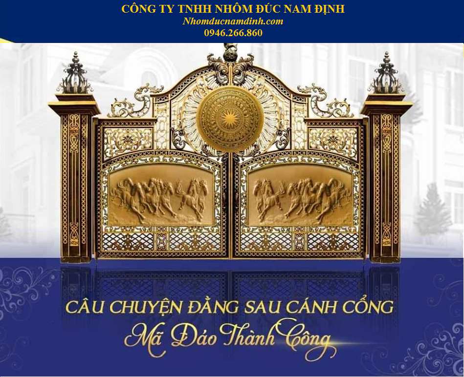 Cổng nhôm đúc mã đáo thành công tại An Giang