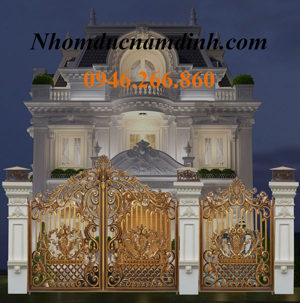 Cổng biệt thự bằng nhôm đúc tuyệt đẹp Đồng Nai