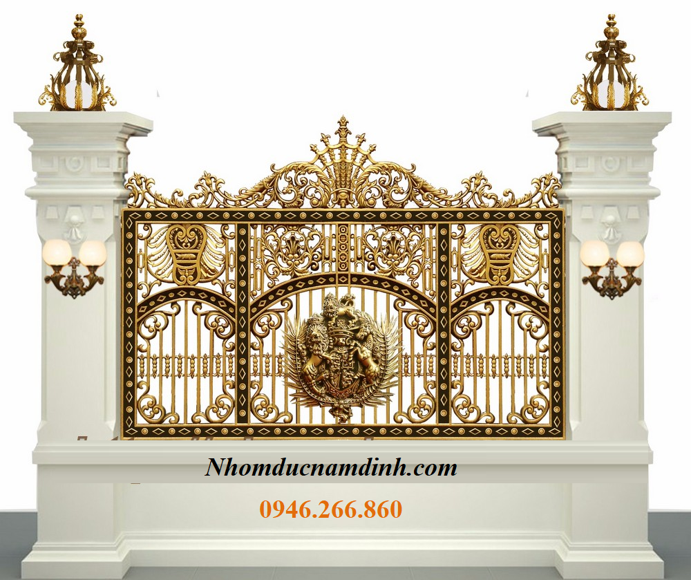 Cổng nhôm đúc Cửu Long – Biểu tượng của bình an và thịnh vượng
