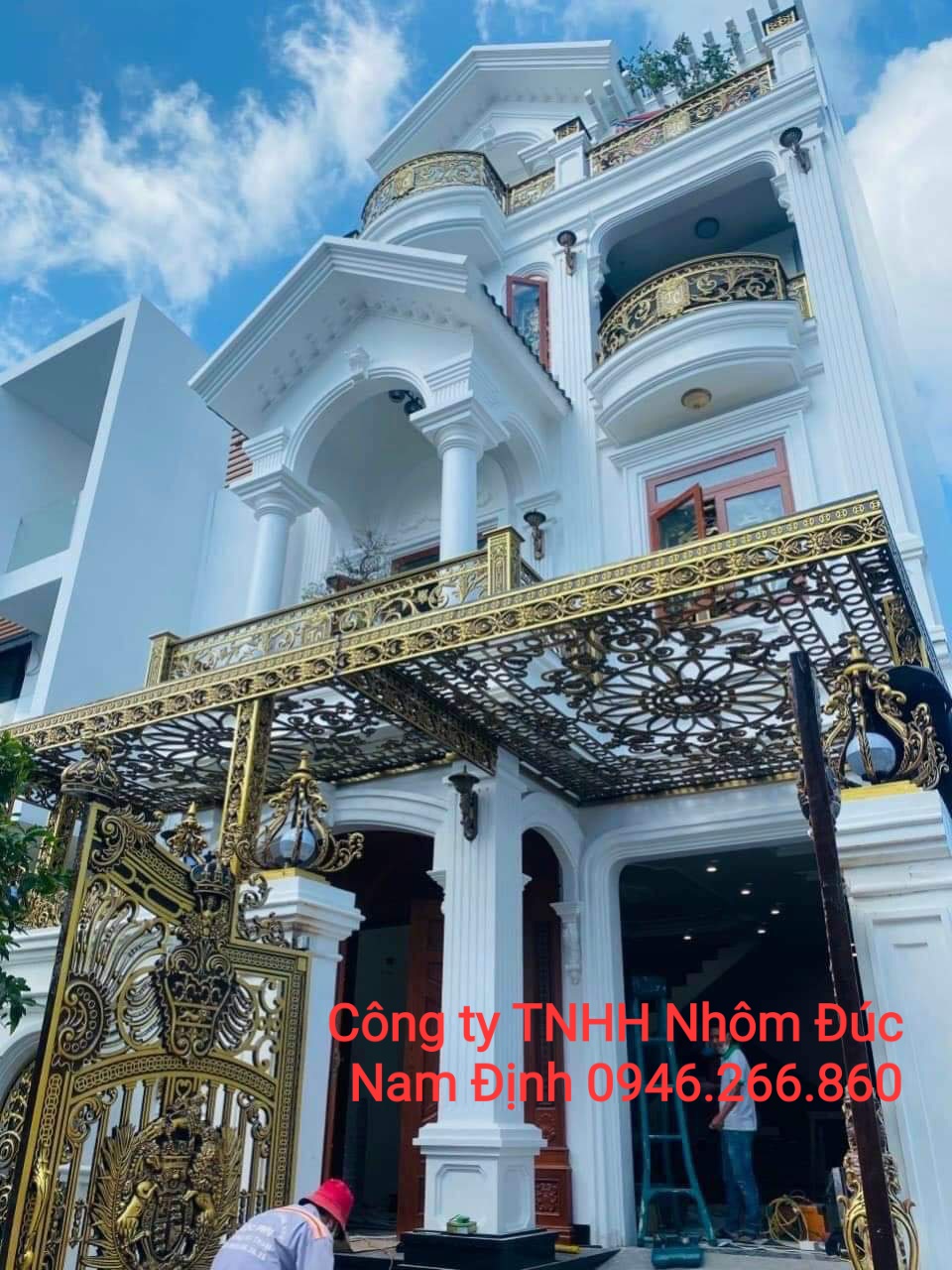 Dàn nắng nhôm đúc sang đẹp tại Khánh Hòa