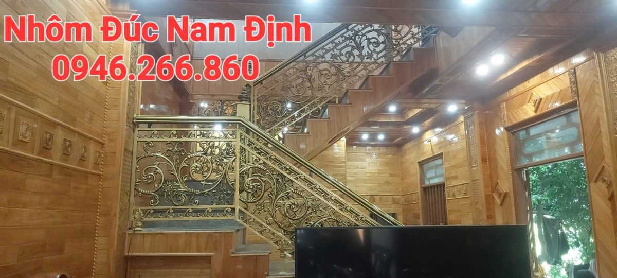 Giá cầu thang,lan can nhôm đúc bền đẹp, sang trọng tại Quảng Ngãi