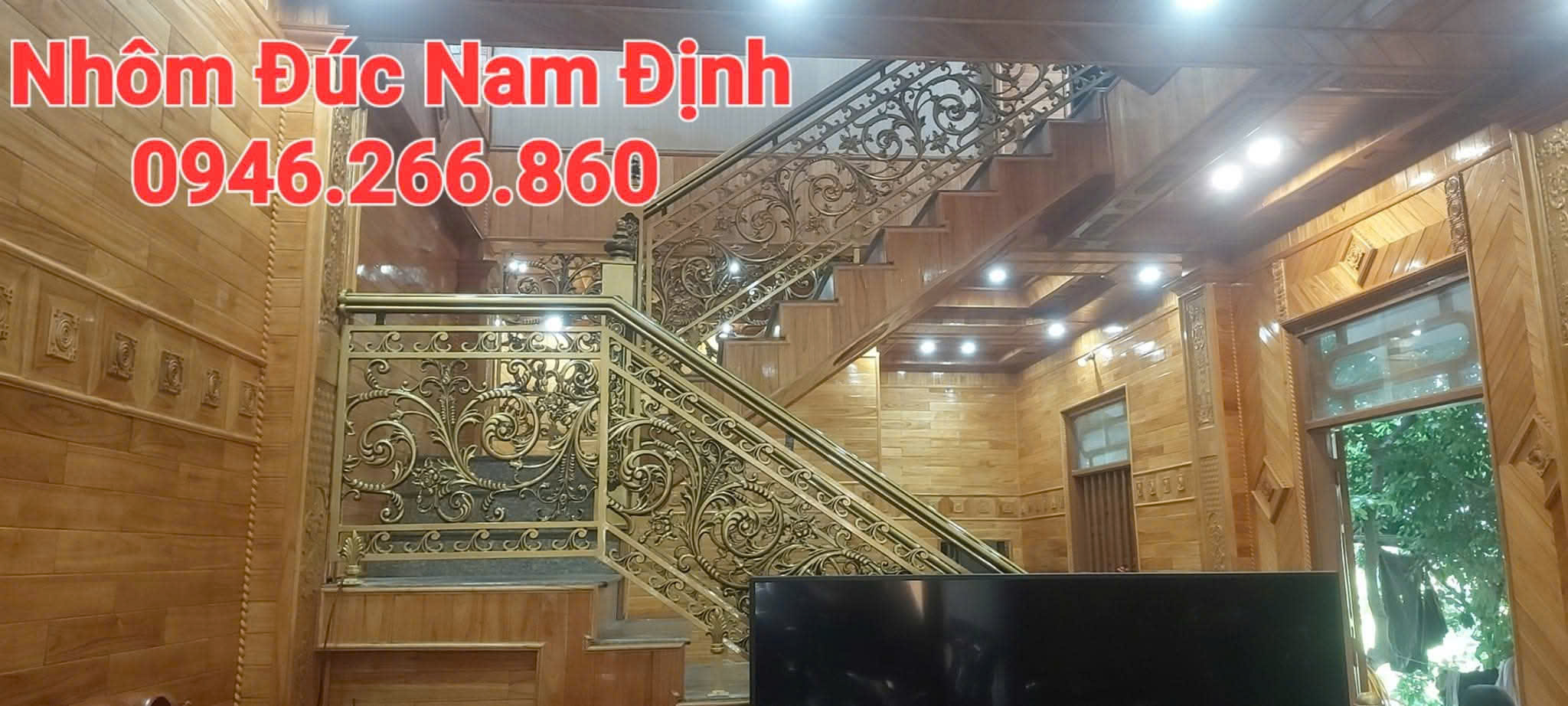 Giá cầu thang,lan can nhôm đúc bền đẹp, sang trọng tại Lâm Đồng