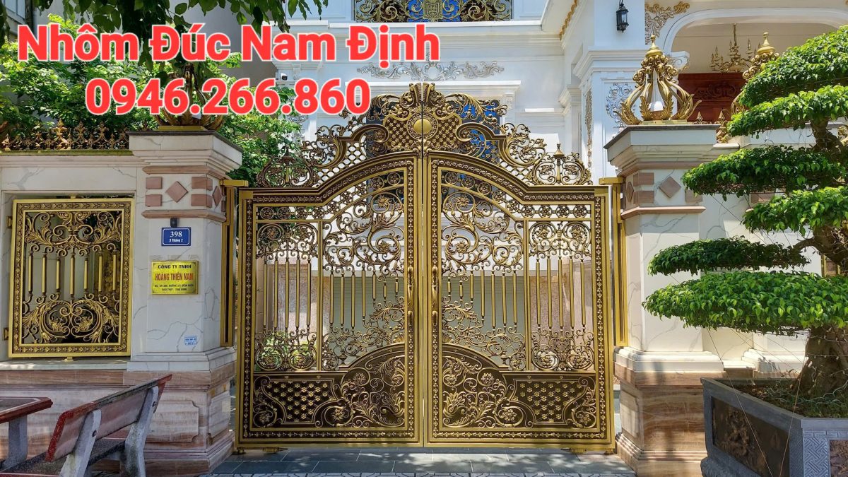 Báo giá cổng nhôm đúc Đồng Tháp bền đẹp, chất lượng cho biệt thự
